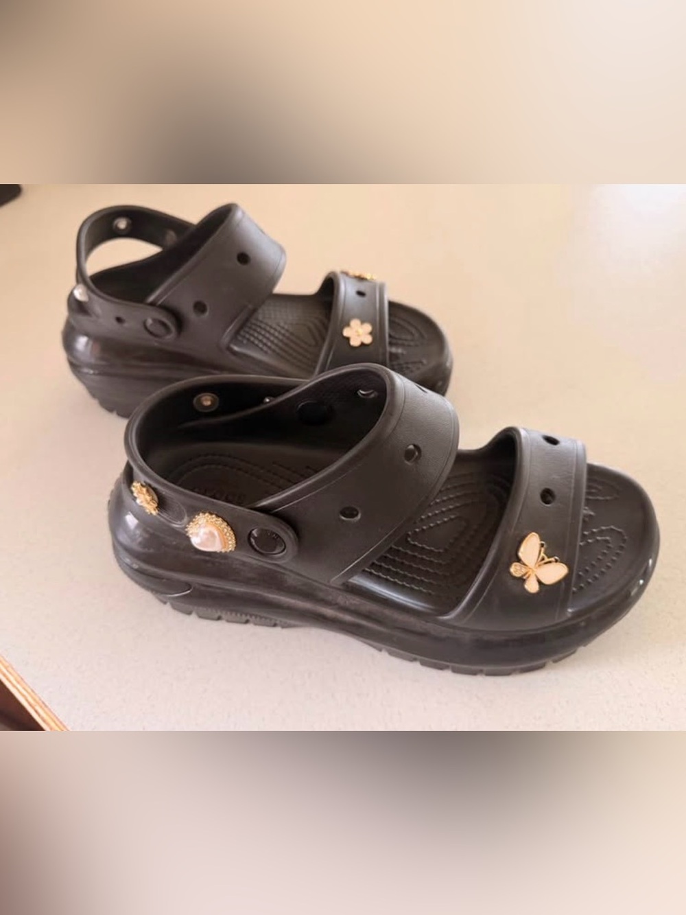 Classic Crocs Mega Crush Platform Sandals Wedge